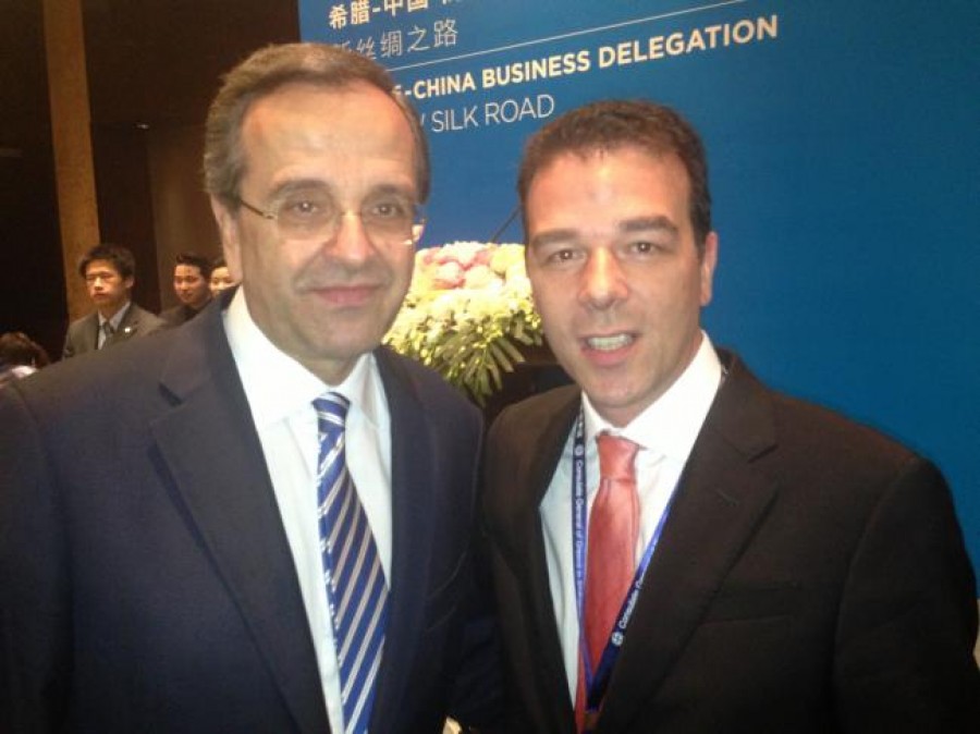 Mr. Kranias Loukas vice president of AVANTI FURS returns from China business visit with Prime Minister Mr. Samaras Antonis.